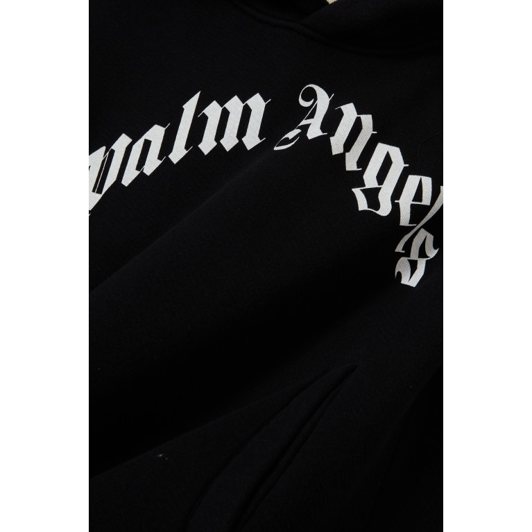 Palm Angels - Gothic Logo-print Hoodie Dress in Cotton Black