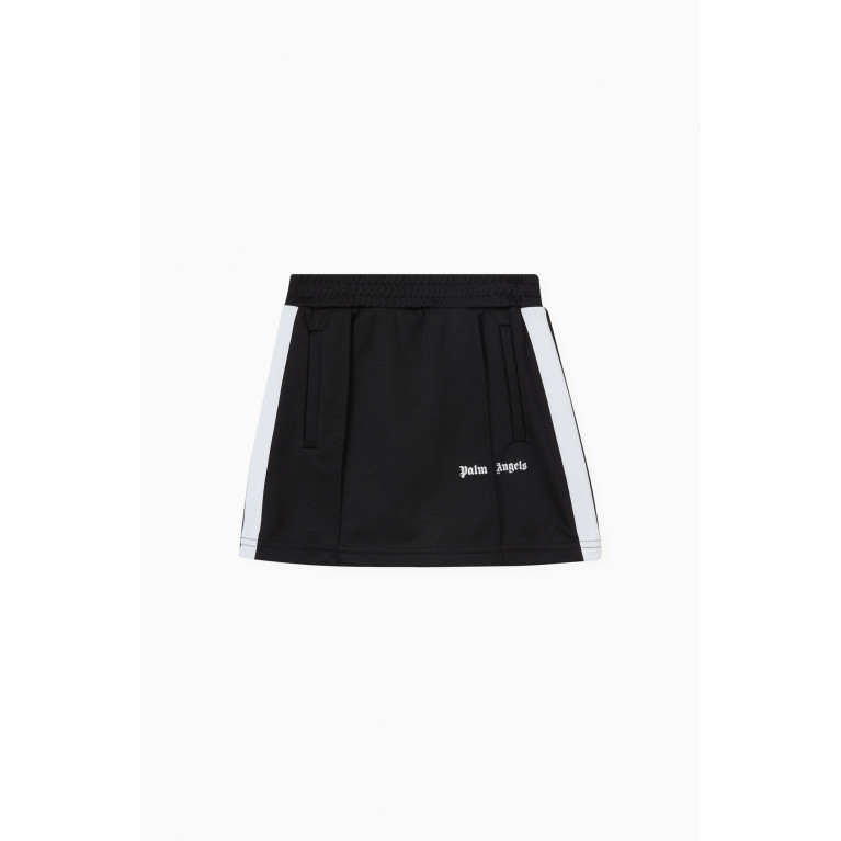 Palm Angels - Striped Logo Track Skirt in Polyester & Cotton Black