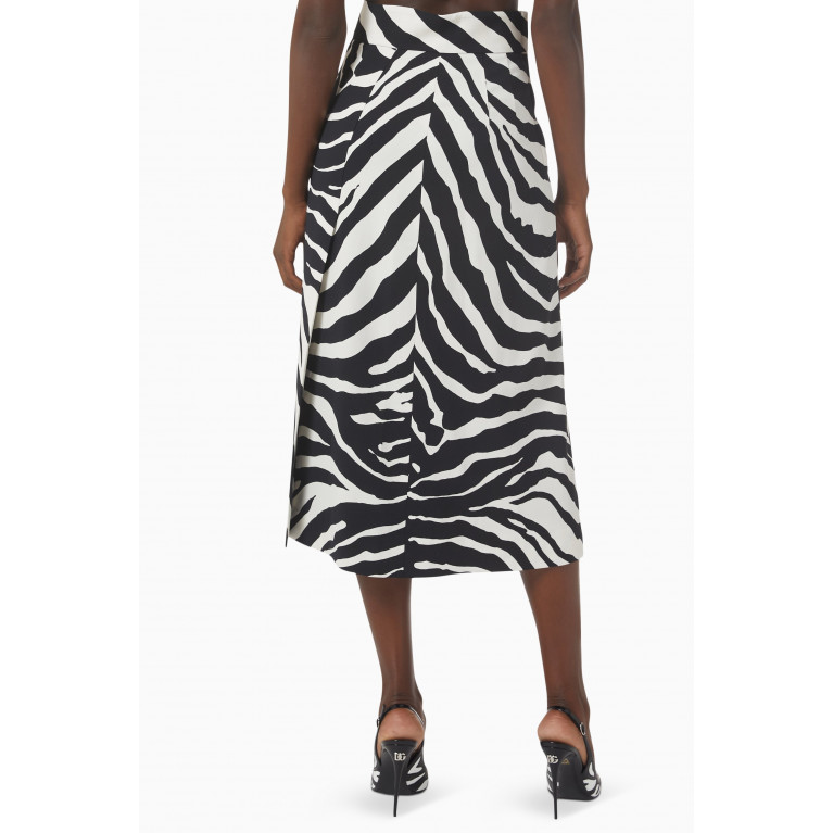 Dolce & Gabbana - Zebra-print Skirt in Cady