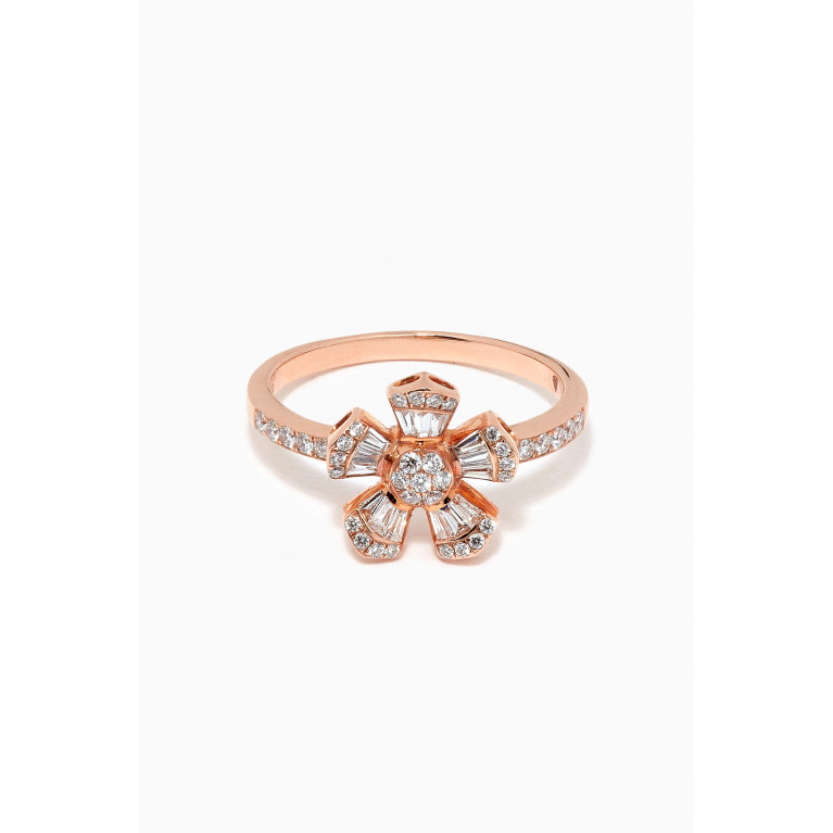 Maison H Jewels - Fleur Medium Diamond Ring in 18kt Rose Gold Rose Gold