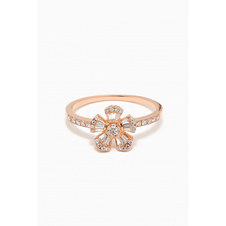 Maison H Jewels - Fleur Mini Diamond Ring in 18kt Rose Gold Rose Gold