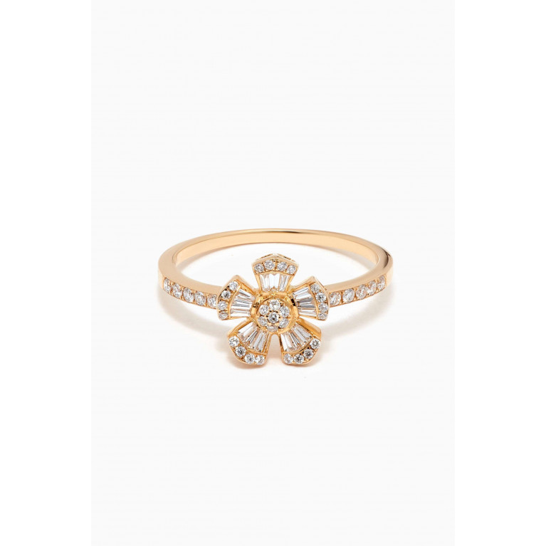 Maison H Jewels - Fleur Mini Diamond Ring in 18kt Yellow Gold Yellow