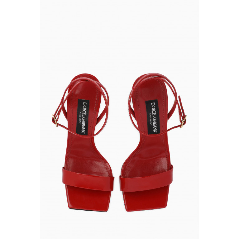 Dolce & Gabbana - Square Toe Sandals in Calfskin Leather