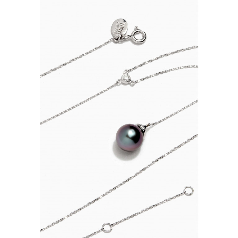 Robert Wan - Links of Love Pearl Drop Pendant Necklace in 18k White Gold