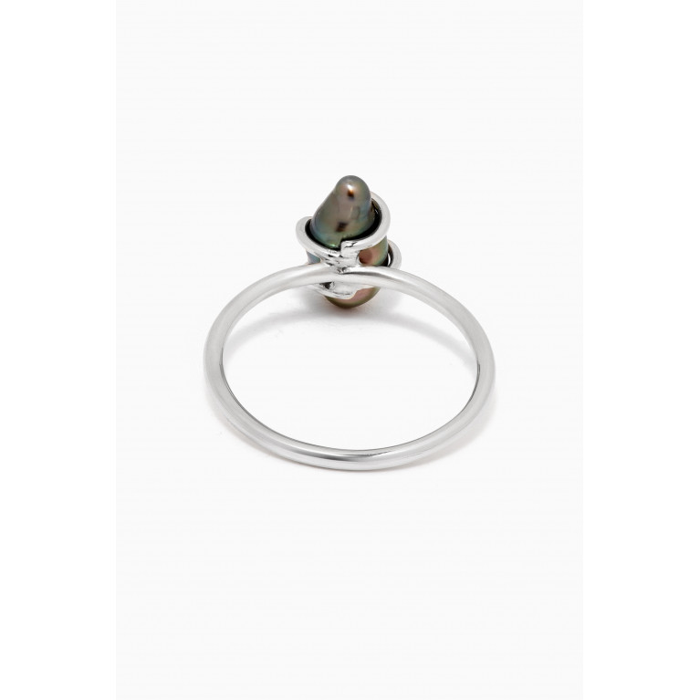 Robert Wan - Single Pearl Ring in 18k White Gold