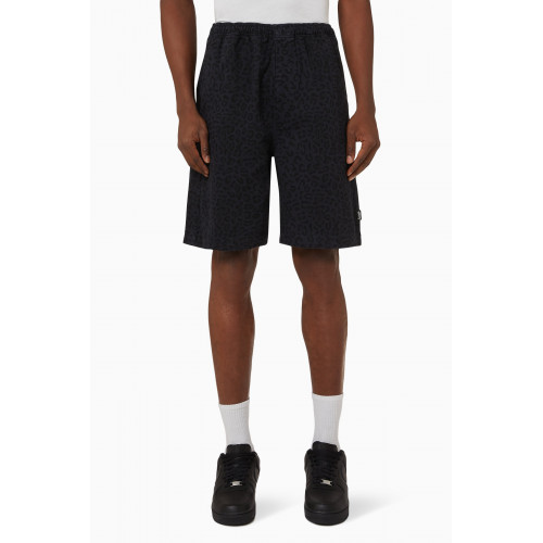 Stussy - Leopard Beach Shorts in Brushed Cotton Twill