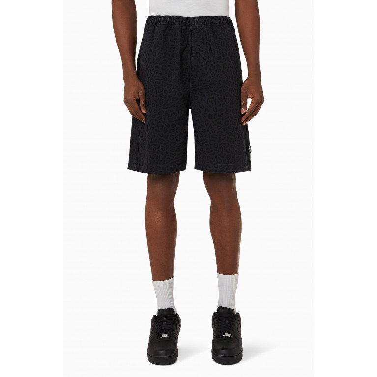 Stussy - Leopard Beach Shorts in Brushed Cotton Twill