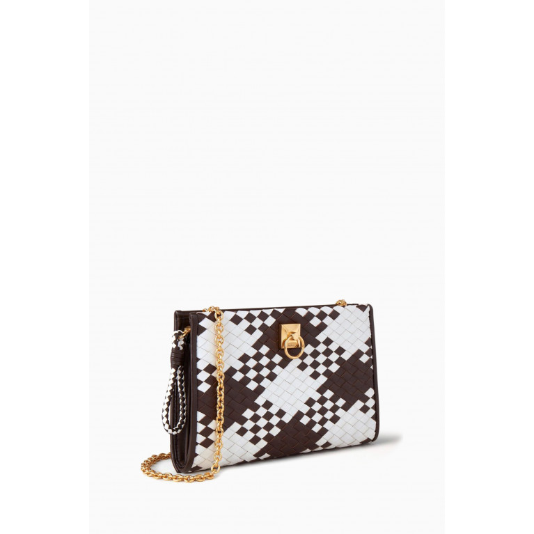 Mulberry - Iris Chain Wallet in Vichy Woven Nappa