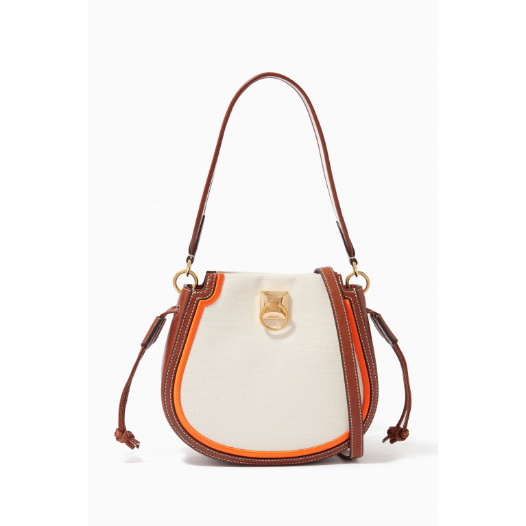 Mulberry - Mini Iris Hobo Shoulder Bag in Canvas & Leather