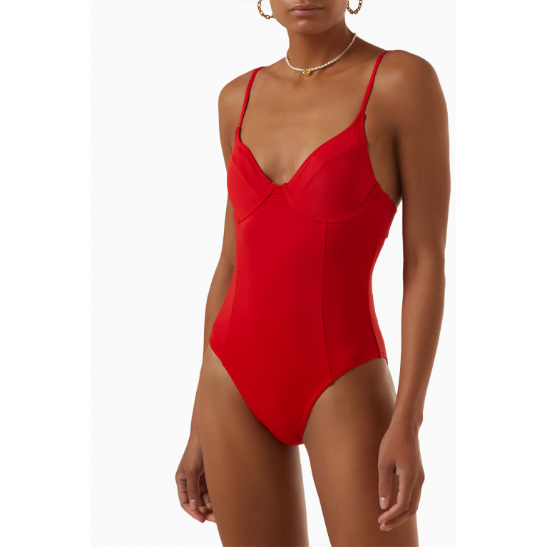 Good American - Show Off One Piece Swimsuit in Nylon