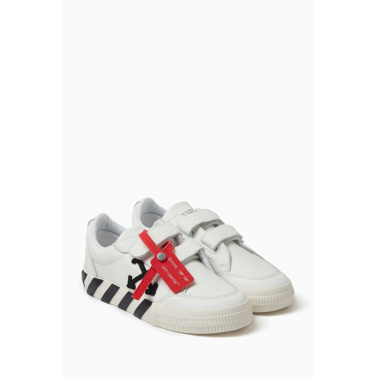 Off-White - Velcro Vulcanized Low-top Sneakers in Leather White