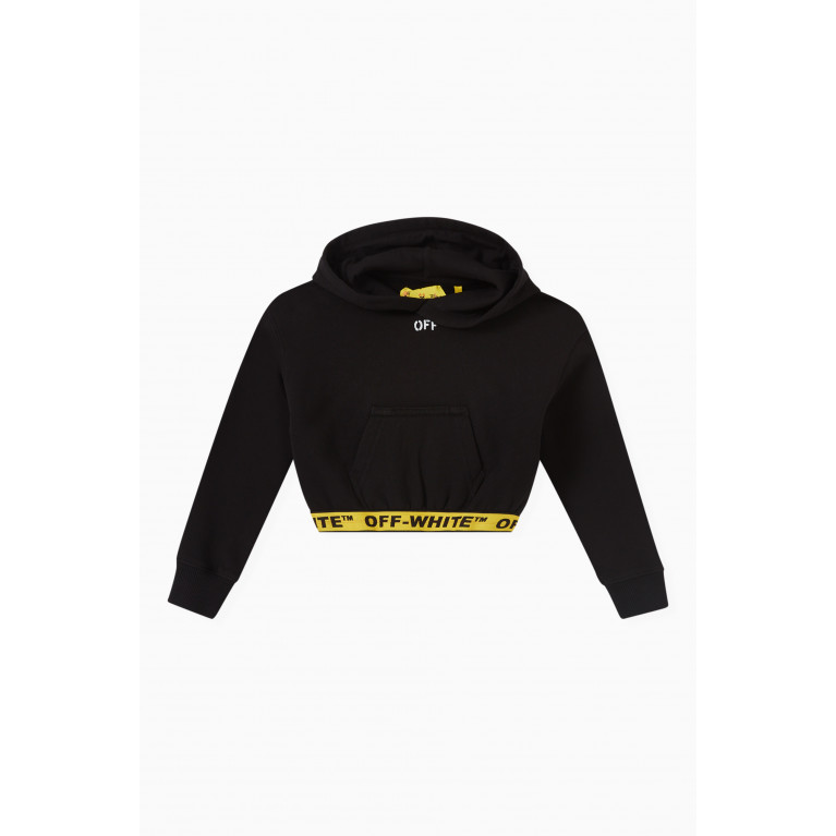 Off-White - Logo Industrial Cropped Hoodie in Cotton