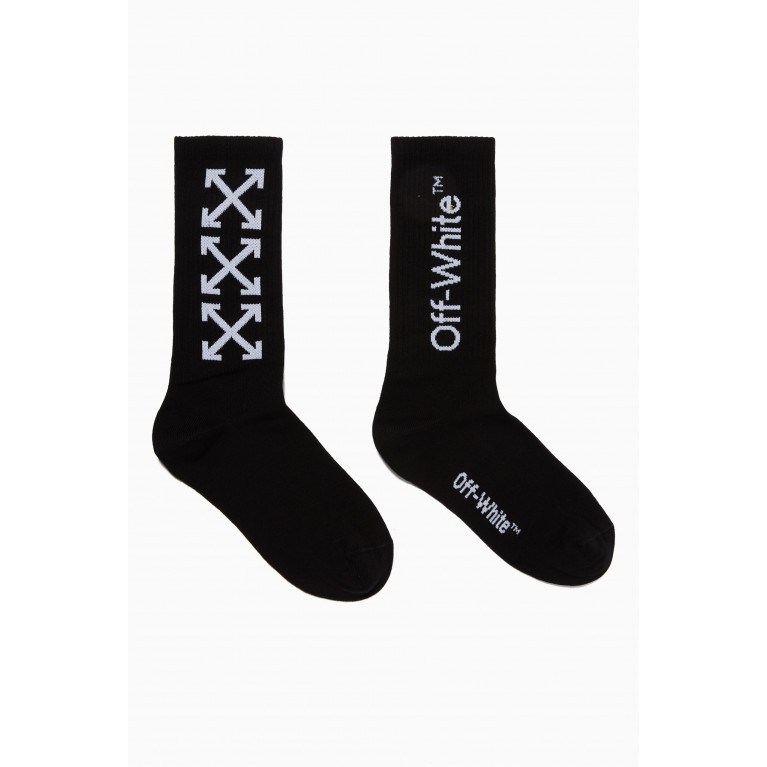 Off-White - Off-White - Arrows Mid Length Socks in Cotton