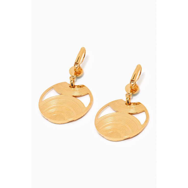 Satellite - Amazonite Anyolite Earrings in 18kt Gold-plated Metal