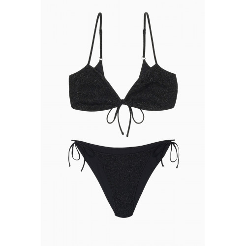 Balenciaga - Minimal String Tie Bikini Set in Lurex Jersey