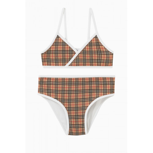Burberry - Crosby Check Print Bikini Set in Recycled Polyester
