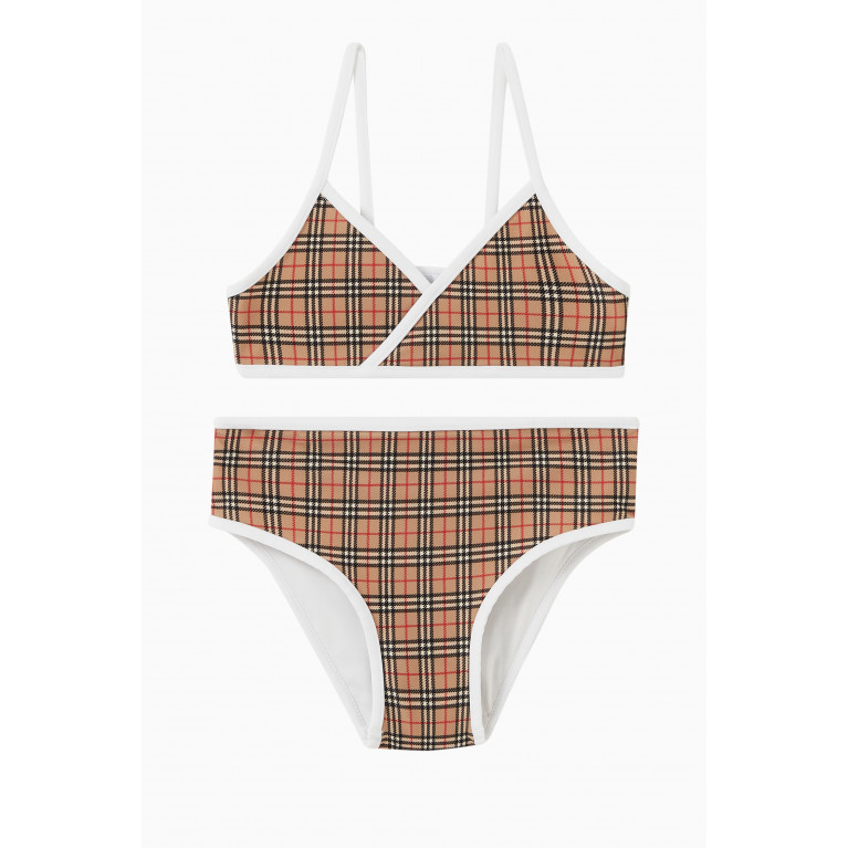 Burberry - Crosby Check Print Bikini Set in Recycled Polyester