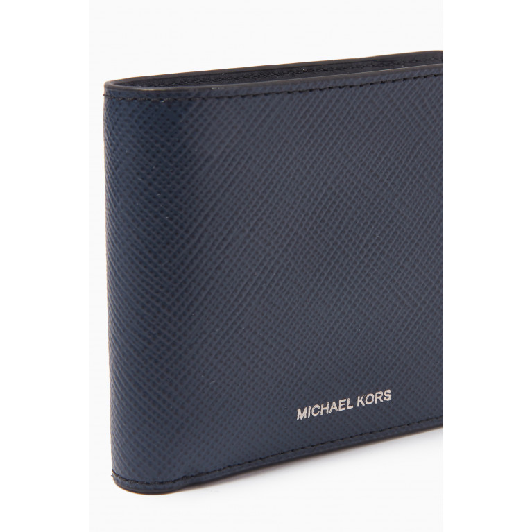 MICHAEL KORS - Harrison Billfold Coin Wallet in Crossgrain Leather