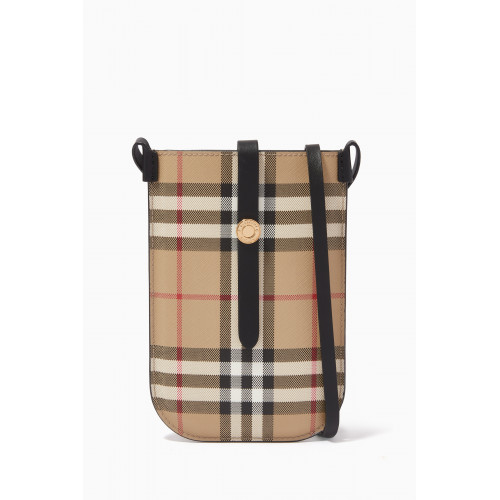 Burberry - Anne Vintage Check Phone Case with Strap in Canvas