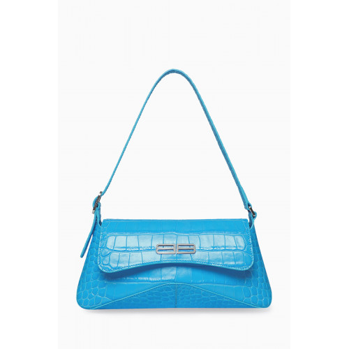 Balenciaga - XX Small Flap Bag in Shiny Crocodile Embossed Calfskin