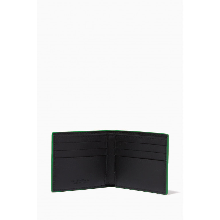 Bottega Veneta - Bi-fold Wallet in Intreccio Grained Leather