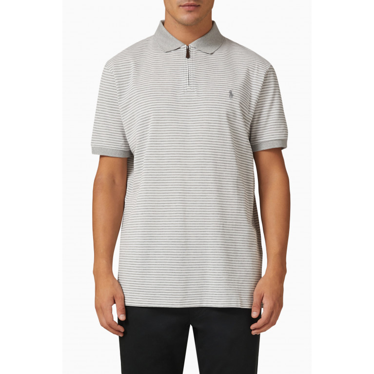 Polo Ralph Lauren - Contrast Stripe Polo Shirt in Cotton
