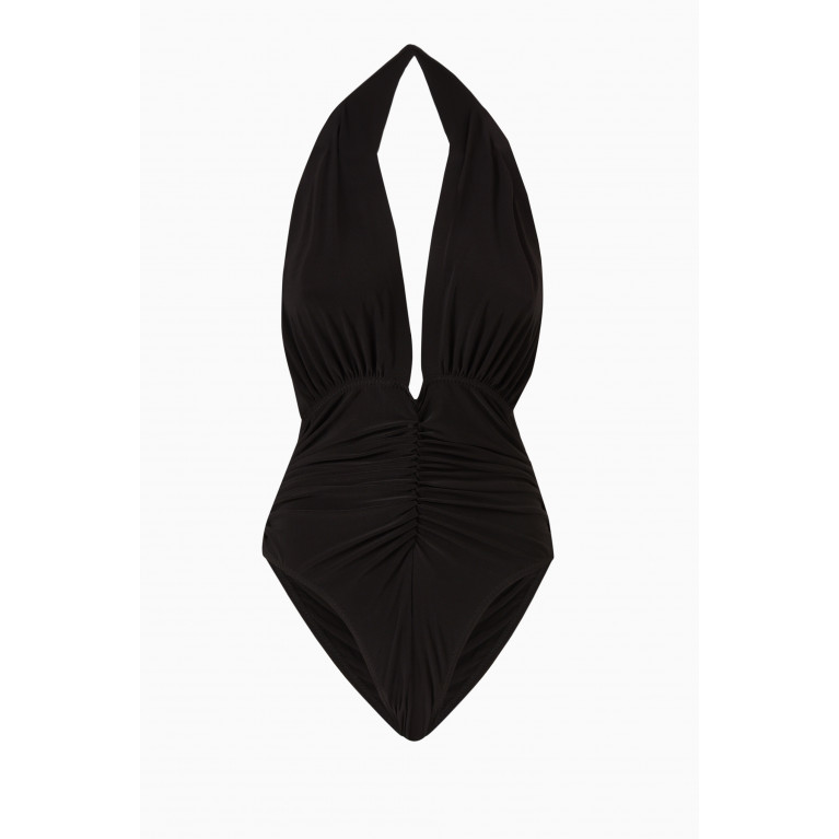 Norma Kamali - Halter Slinky Marissa One-piece Swimsuit Black