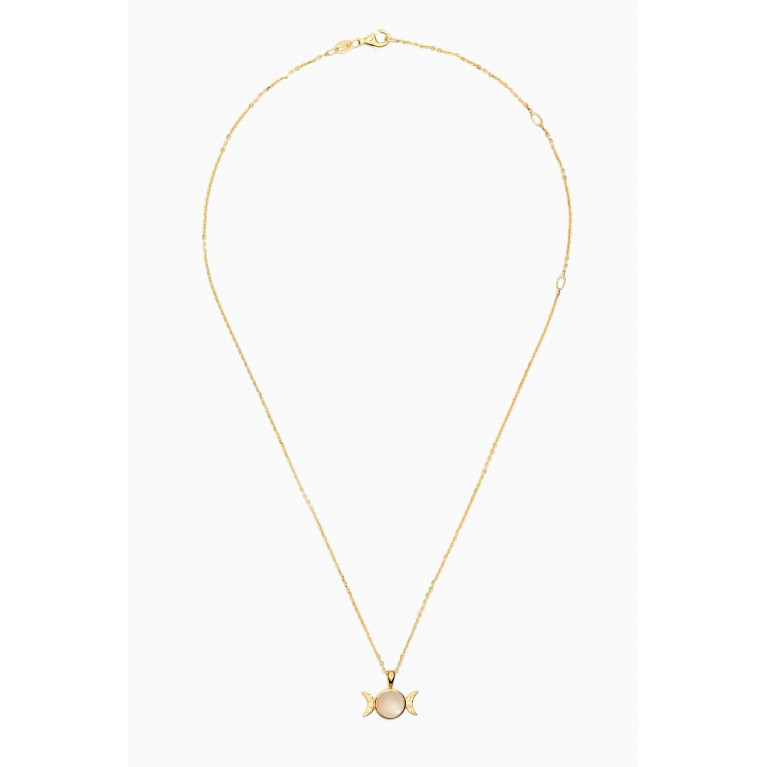 Awe Inspired - Triple Moon Necklace in 14kt Gold Vermeil