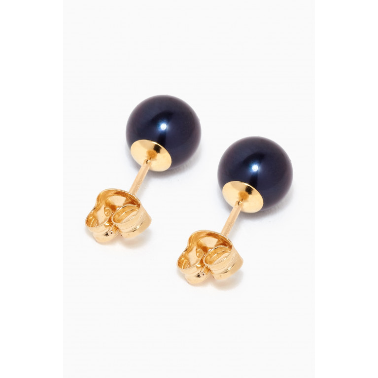 Damas - Kiku Freshwater Pearl Earrings in 18kt Yellow Gold