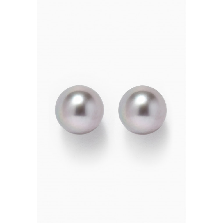 Damas - Kiku Freshwater Pearl Earrings in 18kt White Gold