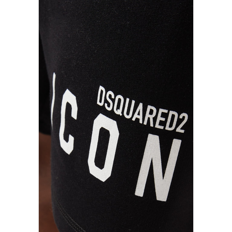 Dsquared2 - Icon Relax Sweatshorts in Cotton-fleece Black