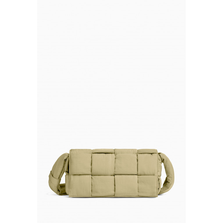 Bottega Veneta - Medium Casette Crossbody Bag in Intreccio Padded Nylon