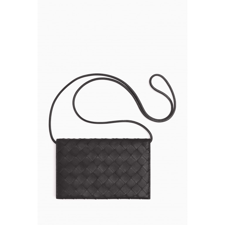 Bottega Veneta - Wallet on Strap in Intrecciato Leather
