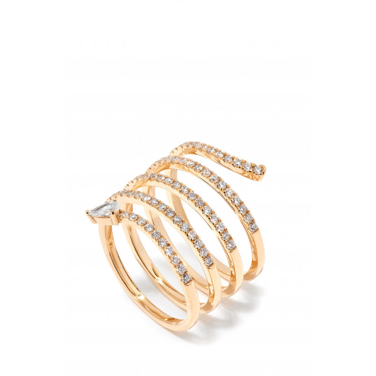 Aquae Jewels - Beretta Diamond Ring in 18kt Yellow Gold