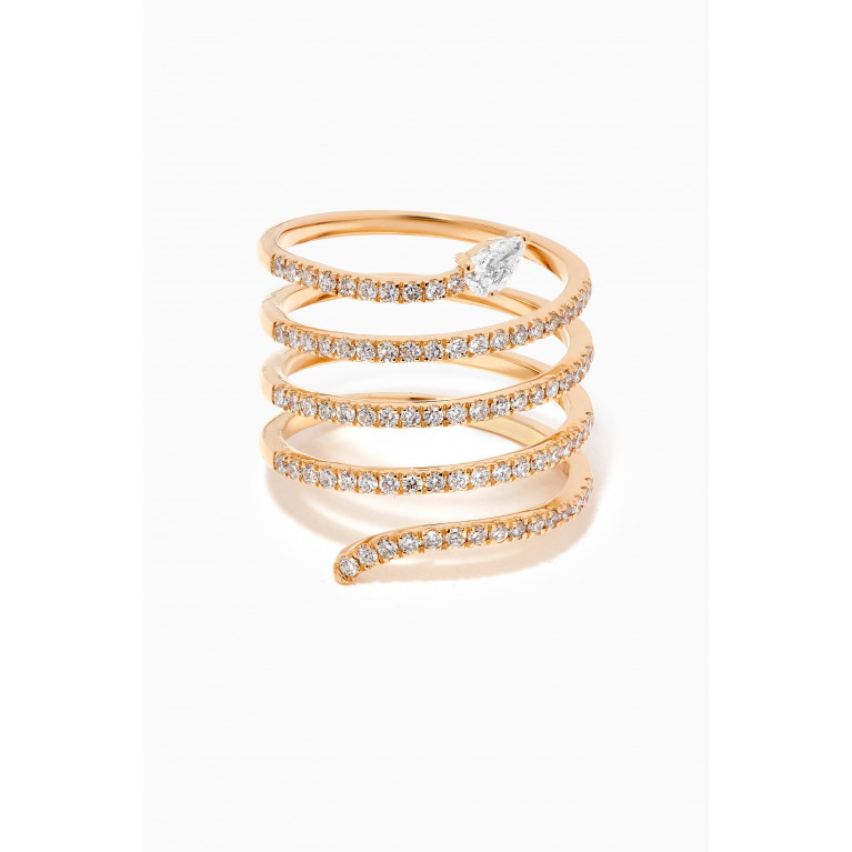 Aquae Jewels - Beretta Diamond Ring in 18kt Yellow Gold