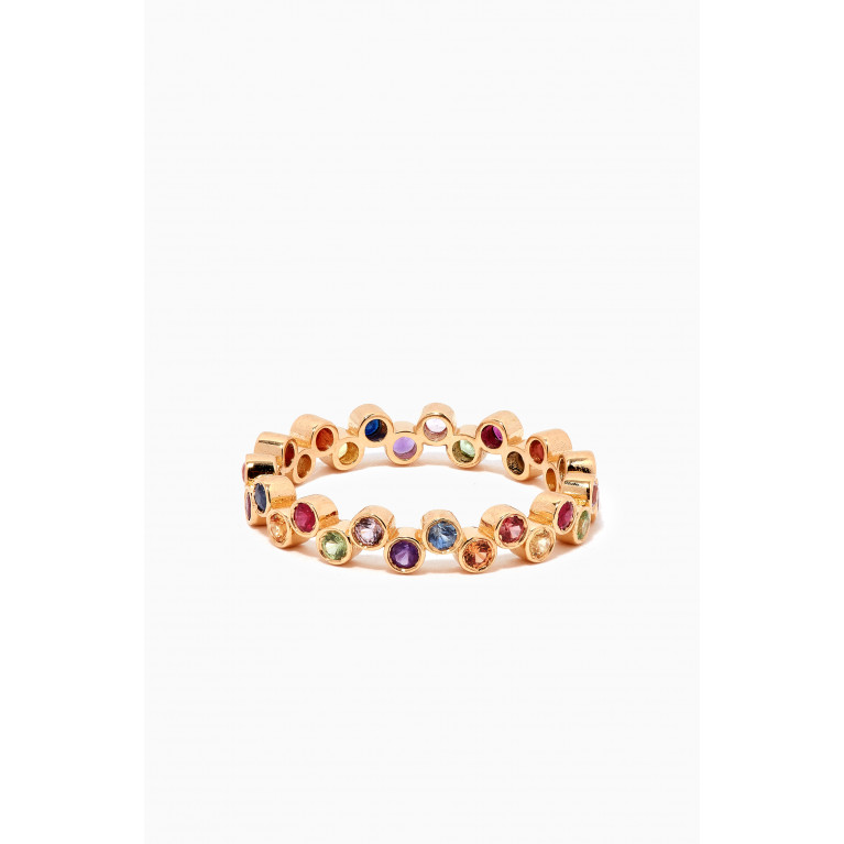 Aquae Jewels - Constellation Precious Stones Ring in 18kt Yellow Gold