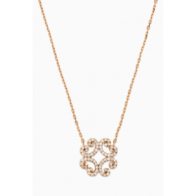 Aquae Jewels - Volute Diamond Necklace in 18kt Yellow Gold