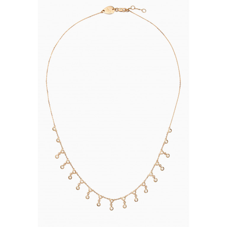 Aquae Jewels - Isis Diamond Necklace in 18kt Yellow Gold