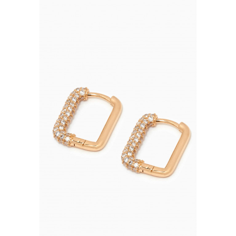 Aquae Jewels - Menuet Diamond Earrings in 18kt Yellow Gold