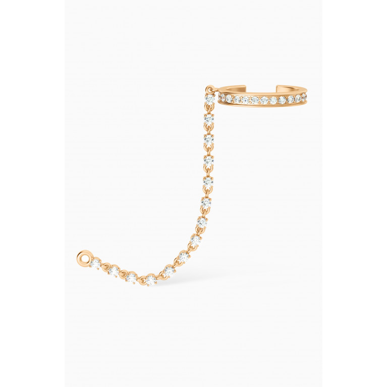 Aquae Jewels - Diamond Rope Earring Cuff in 18kt Yellow Gold