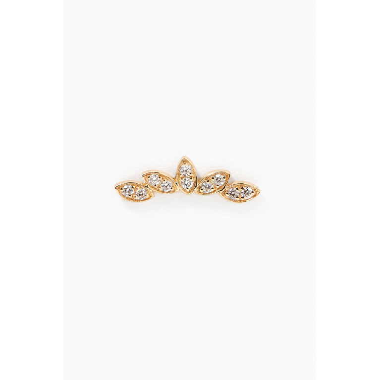 Aquae Jewels - Amour Diamond Stud Single Earring in 18kt Yellow Gold