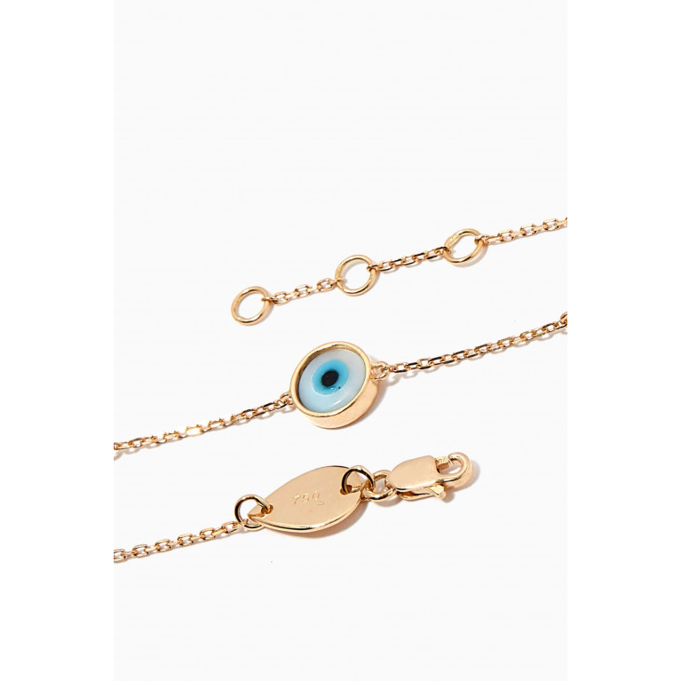 Aquae Jewels - Constellation Evil Eye Bracelet in 18kt Yellow Gold