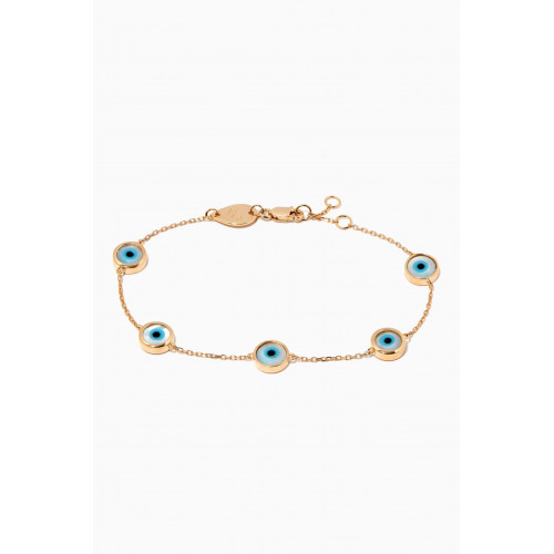 Aquae Jewels - Constellation Evil Eye Bracelet in 18kt Yellow Gold