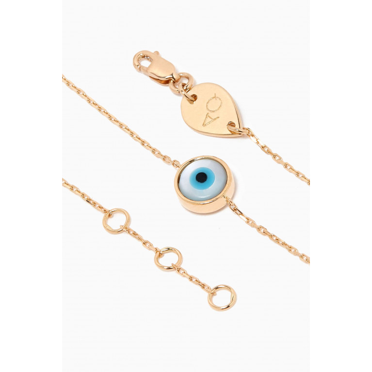 Aquae Jewels - Evil Eye Diamond Bracelet in 18kt Yellow Gold