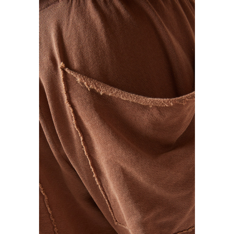Les Tien - Yacht Shorts in Cotton Jersey Brown