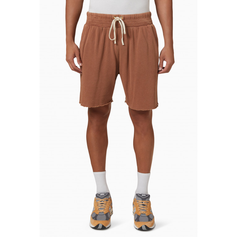 Les Tien - Yacht Shorts in Cotton Jersey Brown