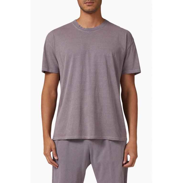 Les Tien - Oversized T-shirt in Cotton Jersey Purple
