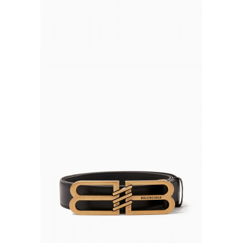Balenciaga - BB Signature Belt in Shiny Smooth Calfskin