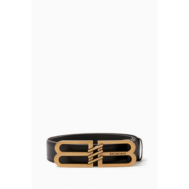 Balenciaga - BB Signature Belt in Shiny Smooth Calfskin