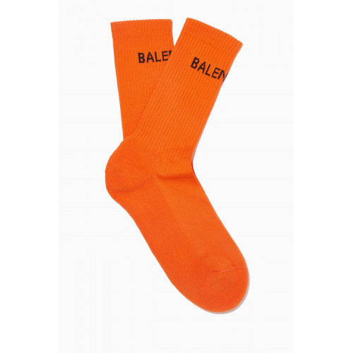 Balenciaga - Balenciaga - Logo Tennis Socks in Sponge Knit